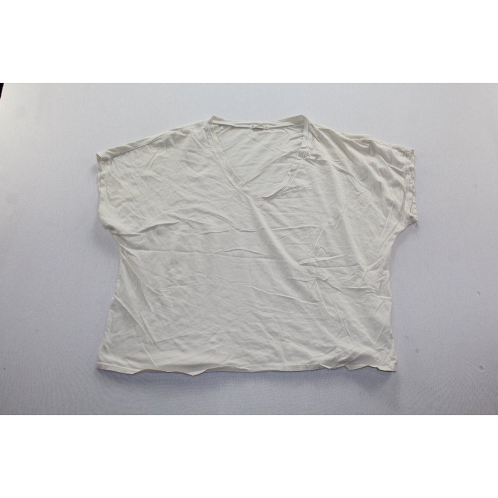 It Is Well T-Shirt Womens Medium White Dolman Sleeve V-Neck Short